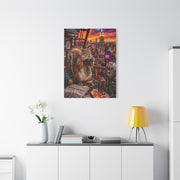 Surreal NYC Squirrel Rooftop Scene Wall Art & Canvas Print