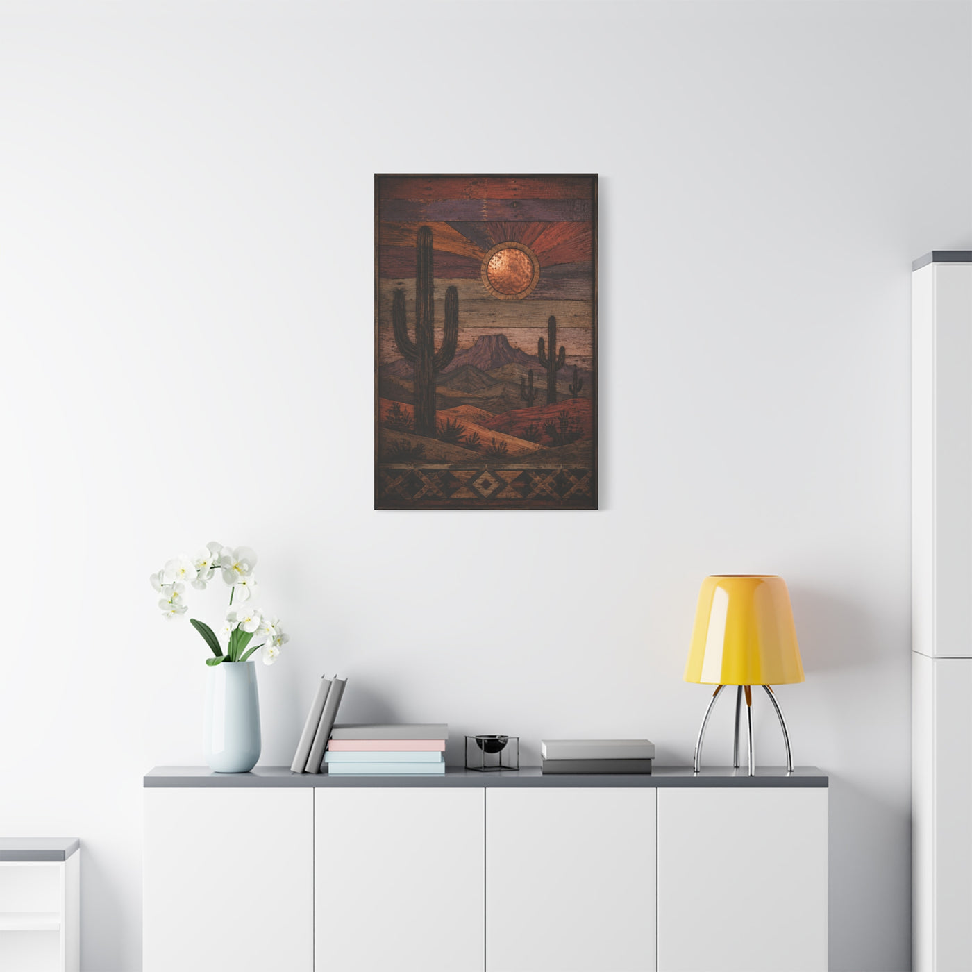 Southwestern Reclaimed Wood Desert Wall Art & Canvas Print