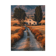 Farmhouse Gravel Lane Countryside Wall Art & Canvas Print
