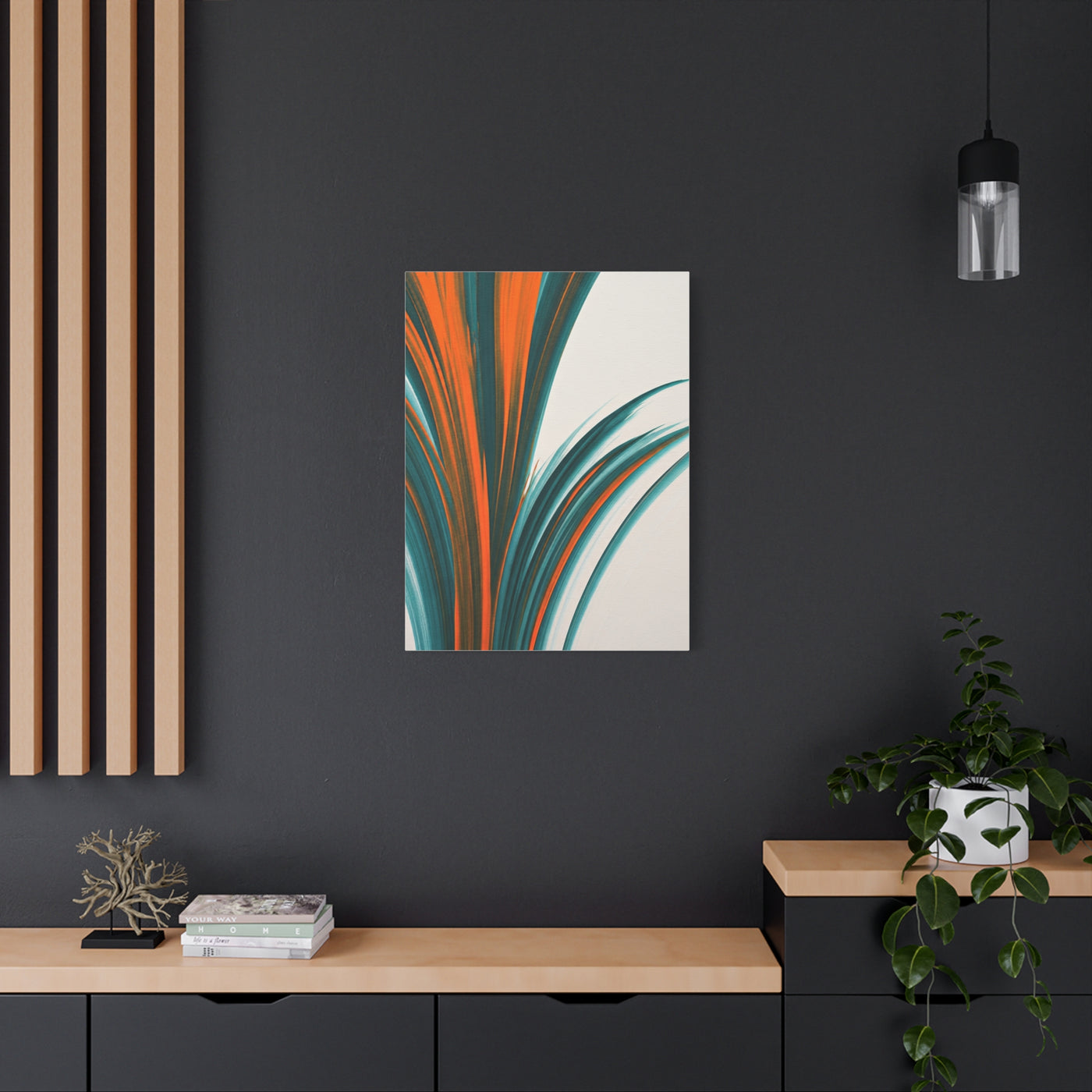 Vertical Flowing Arcs Abstract Wall Art & Canvas Prints