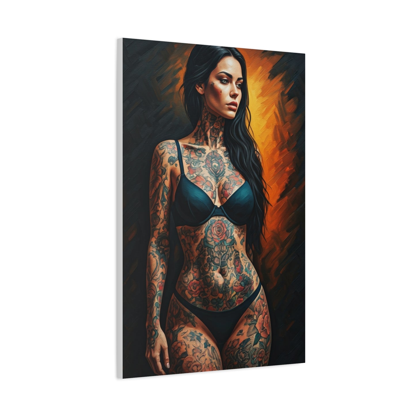 Tattooed Muse Portrait Wall Art & Canvas Print