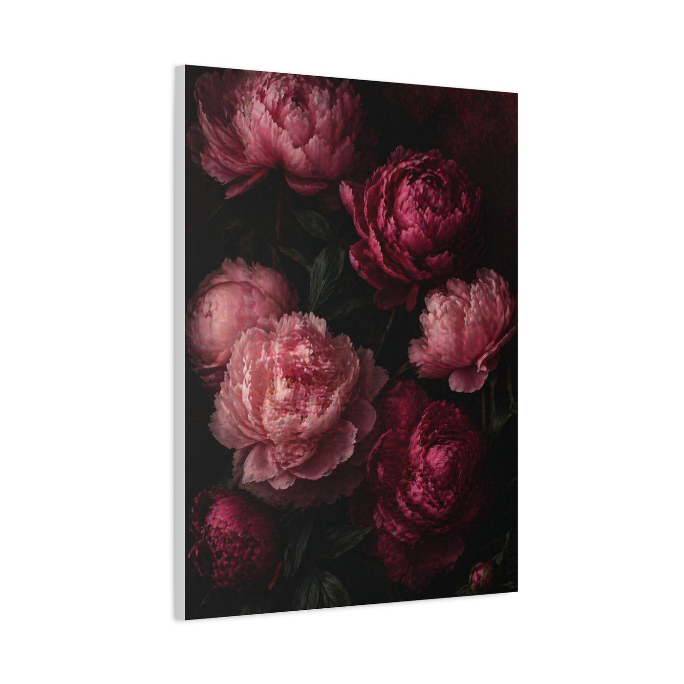 Dark Peony Floral Pink Wall Art & Canvas Print