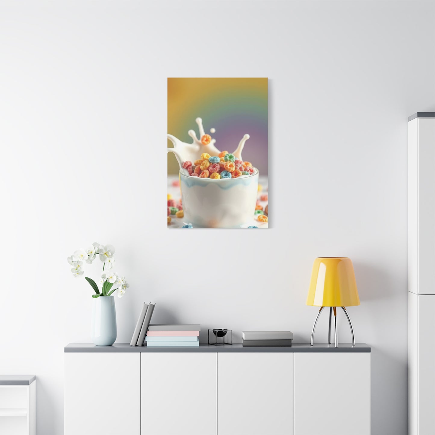 Fruit Loops in Milk Art Premium Canvas 18 Wall Art & Canvas Print