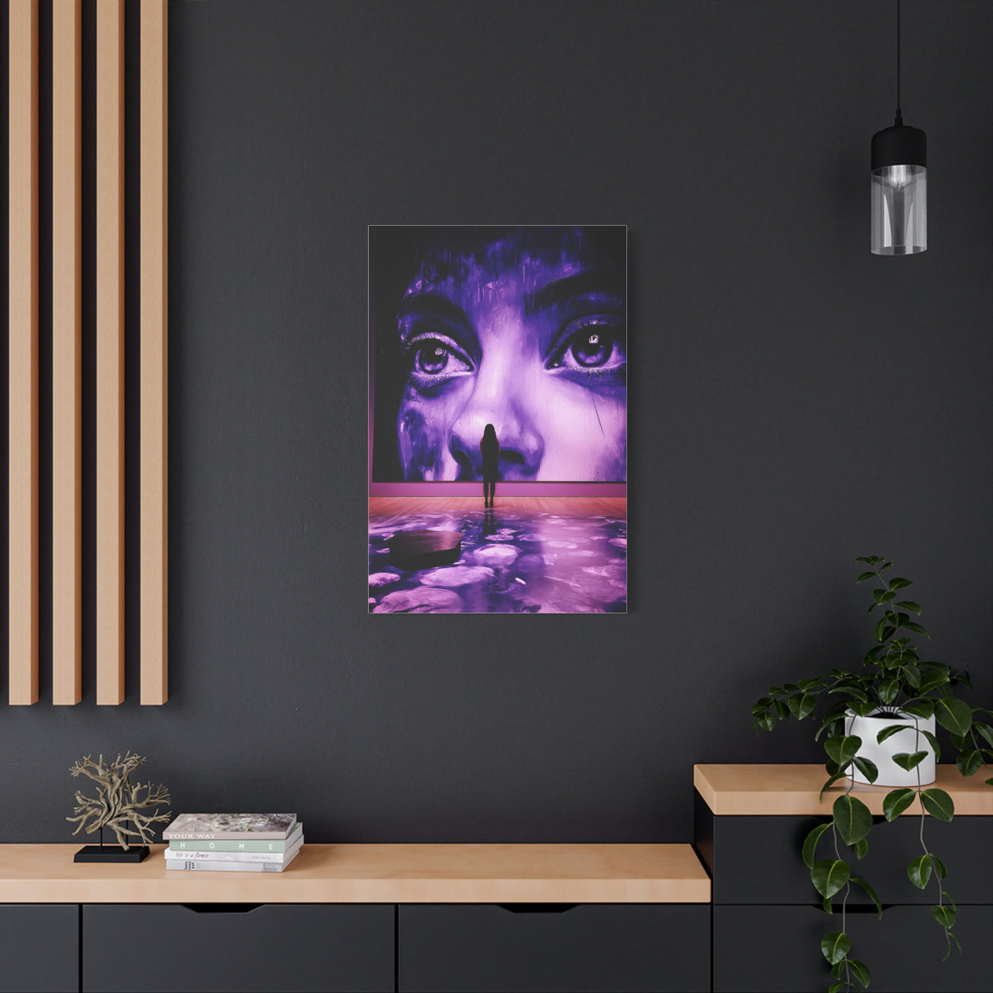 Monumental Purple Gallery Portrait Contemporary Wall Art & Canvas Print