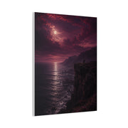 Moonlit Cliffside Love Landscape Wall Art & Canvas Print
