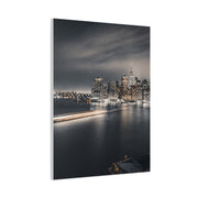 Monochrome Manhattan Waterfront Panorama Wall Art & Canvas Print