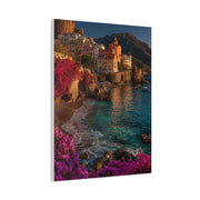 Amalfi Coast Bougainvillea Cliffs Wall Art & Canvas Print