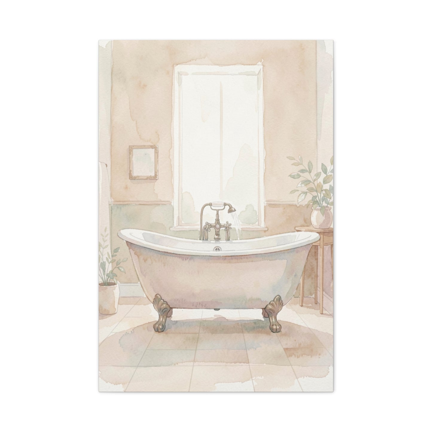 Vintage Clawfoot Bathtub Serenity Wall Art & Canvas Prints
