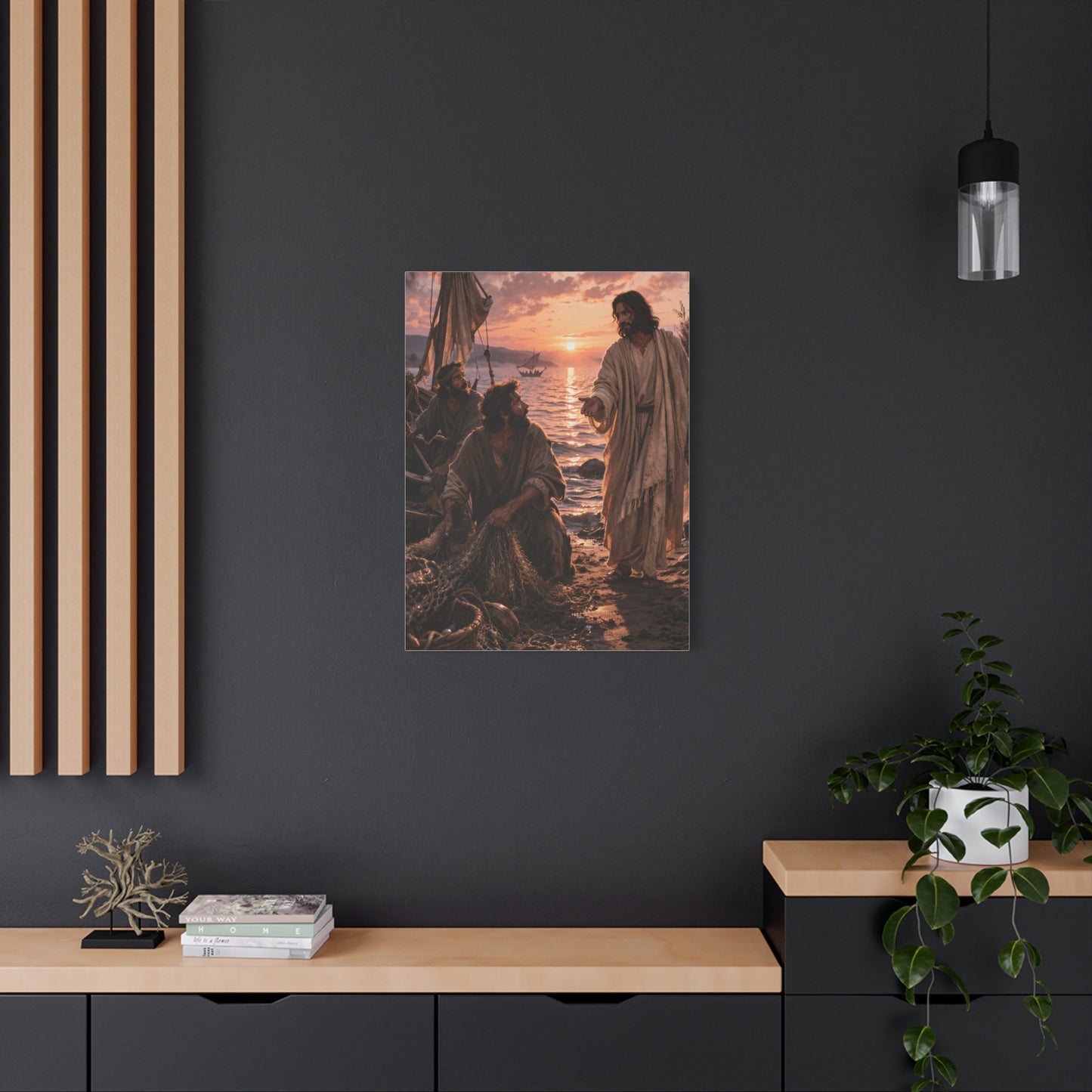 Calling of the Disciples Sunset Shore Wall Art & Canvas Print