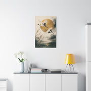 Golden Crane Serenity Wall Art & Canvas Print
