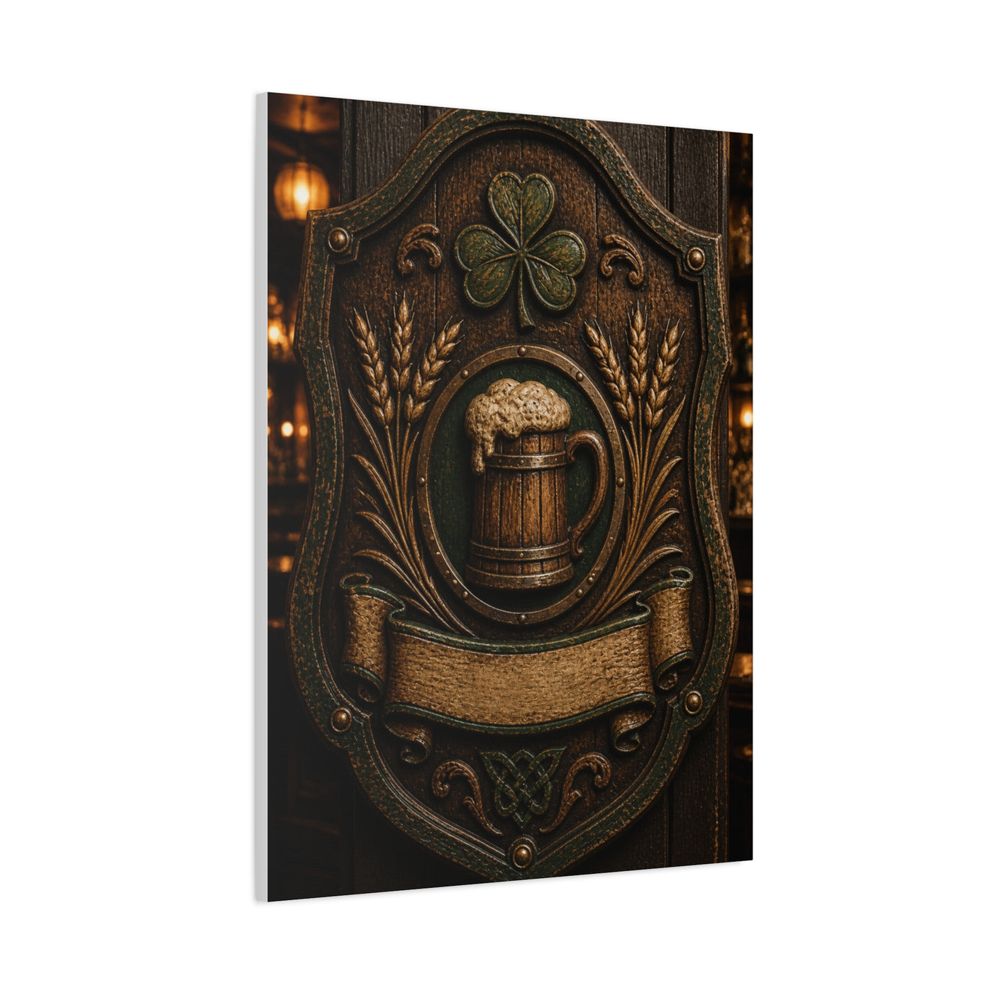 Irish Pub Heritage Crest Wall Art & Canvas Print