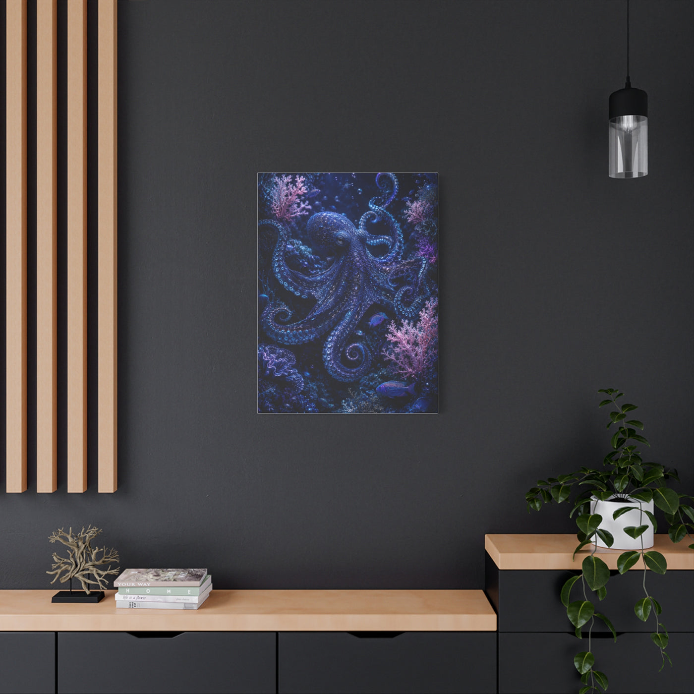 Deep Ocean Octopus Fantasy Tropical Wall Art & Canvas Print