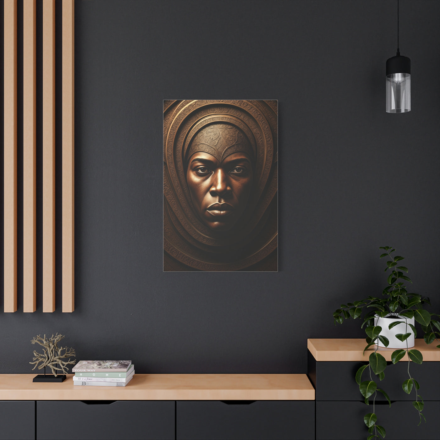 Sacred Bronze Empress Portrait Wall Art & Canvas Prints