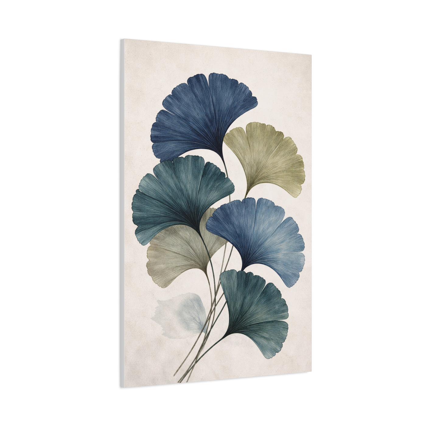 Navy Ginkgo Botanical Elegance Wall Art & Canvas Print