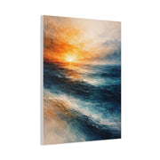 Ocean Sunrise Orange Horizon Wall Art & Canvas Print