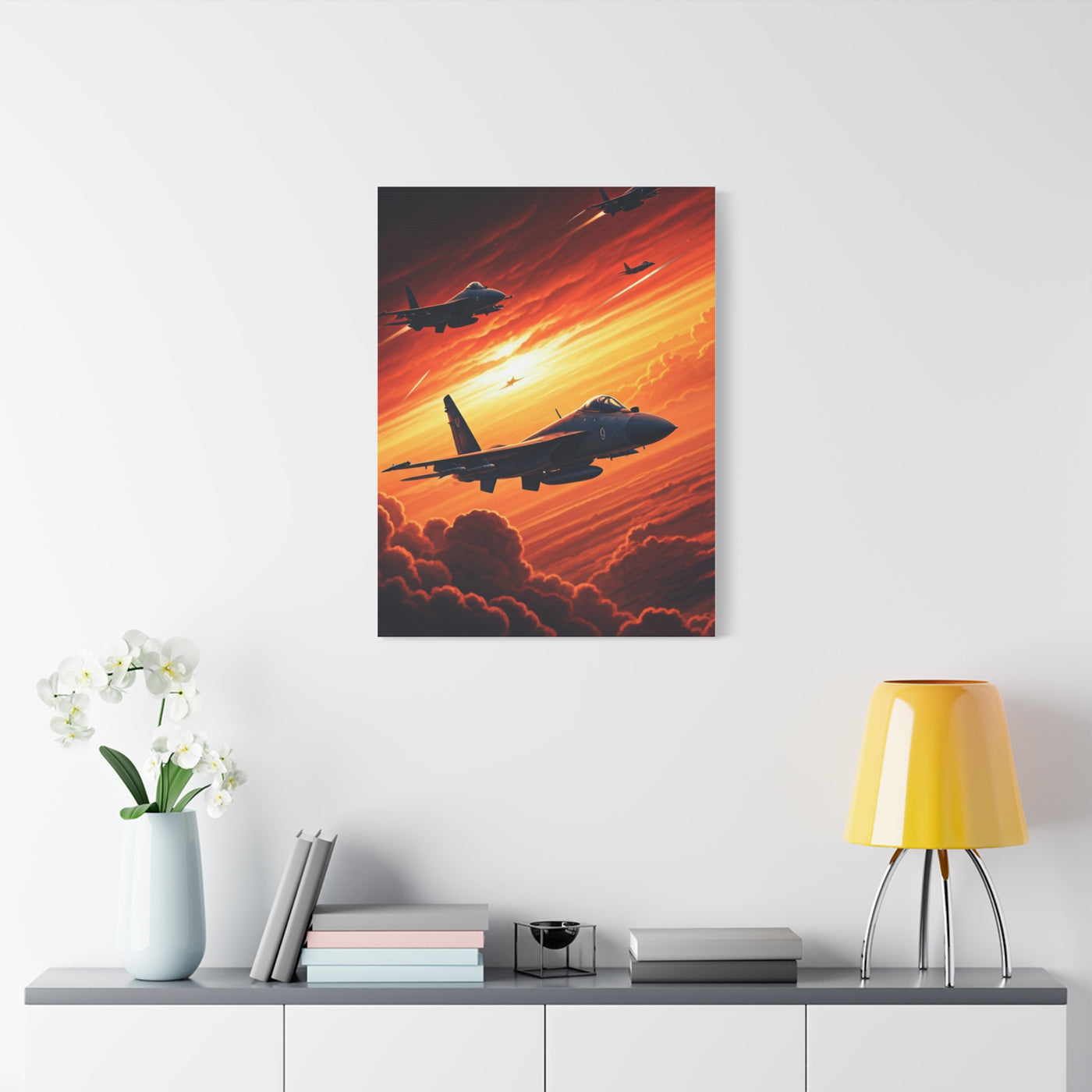 Sunset Squadron Flight Horizon Wall Art & Canvas Prints