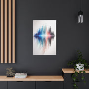 Luminous Soundwave Glass Sculpture Wall Art & Canvas Print