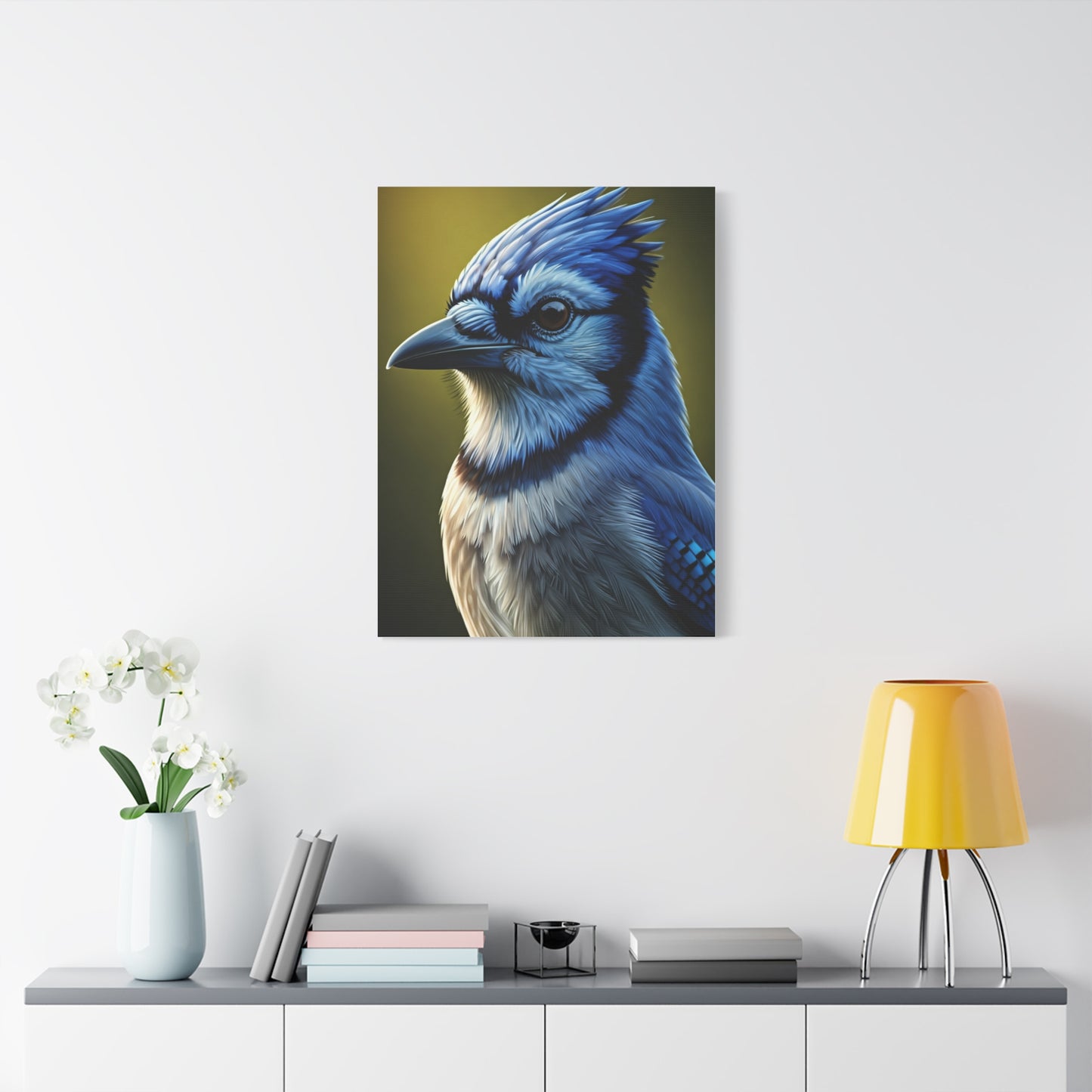 Blue Jay Majesty Portrait Wall Art & Canvas Prints