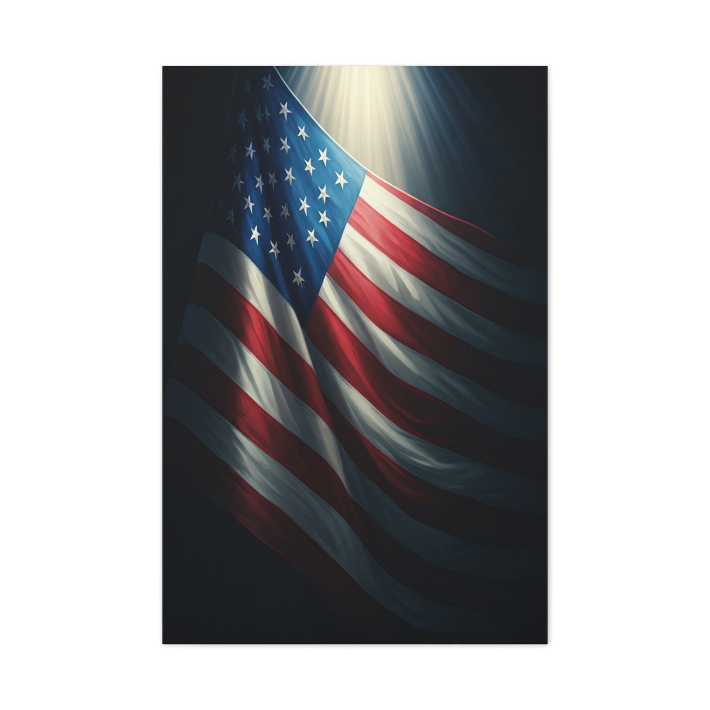 Spotlight American Flag Honor Wall Art & Canvas Prints