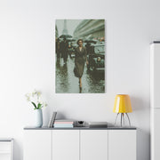 Parisian Rainy Street Elegance Wall Art & Canvas Print