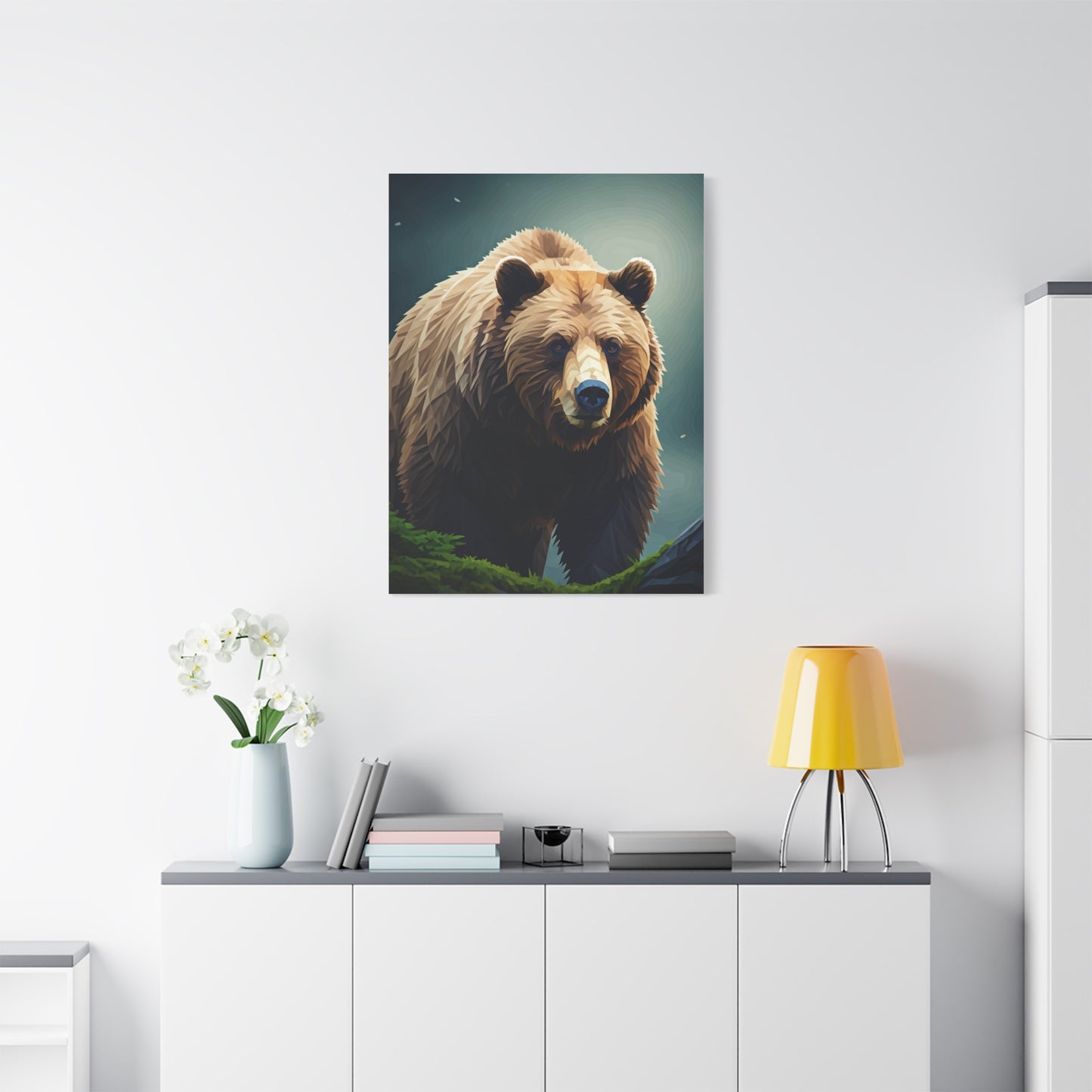 Golden-Toned Bear Portrait Wall Art & Canvas Prints