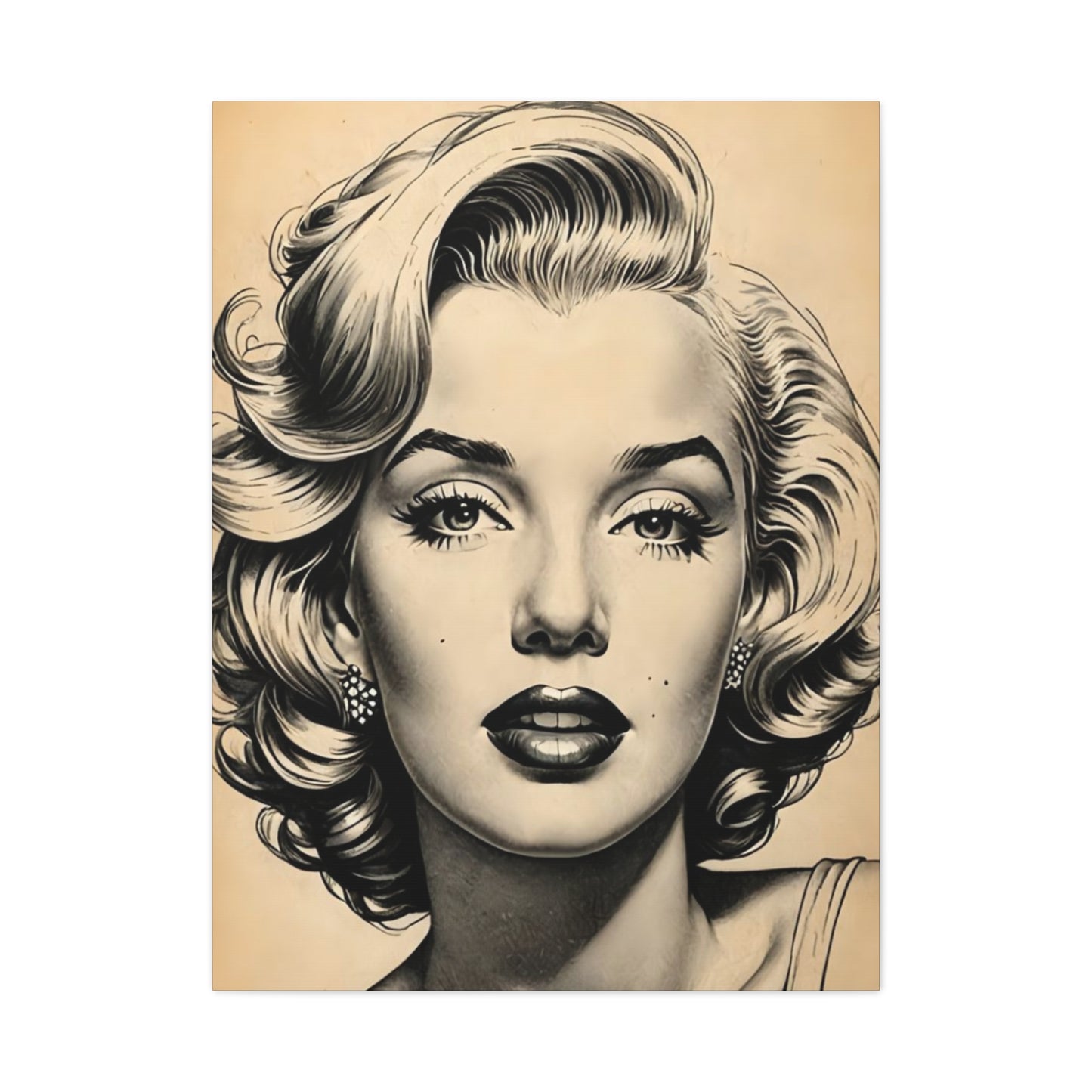 Beautiful Face Of Marilyn Monroe Wall Art & Canvas Prints