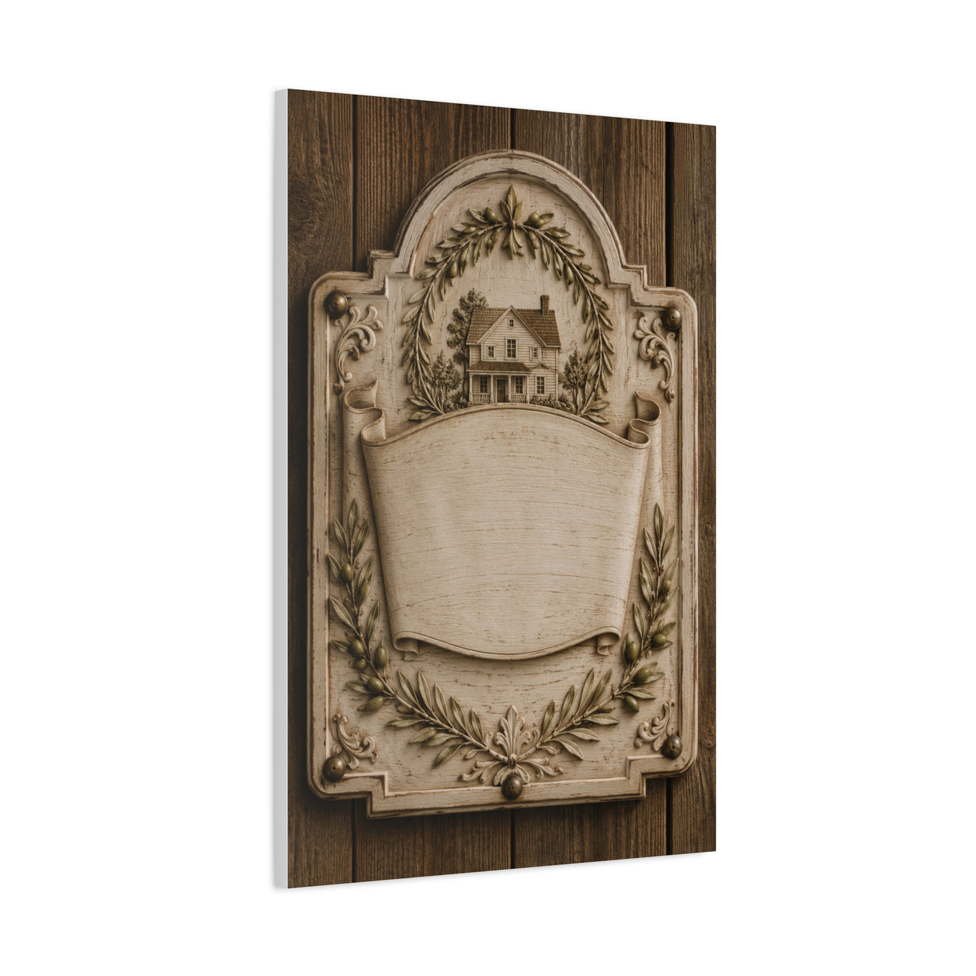 Home Blessing Carved Scripture Plaque Wall Art & Canvas Print