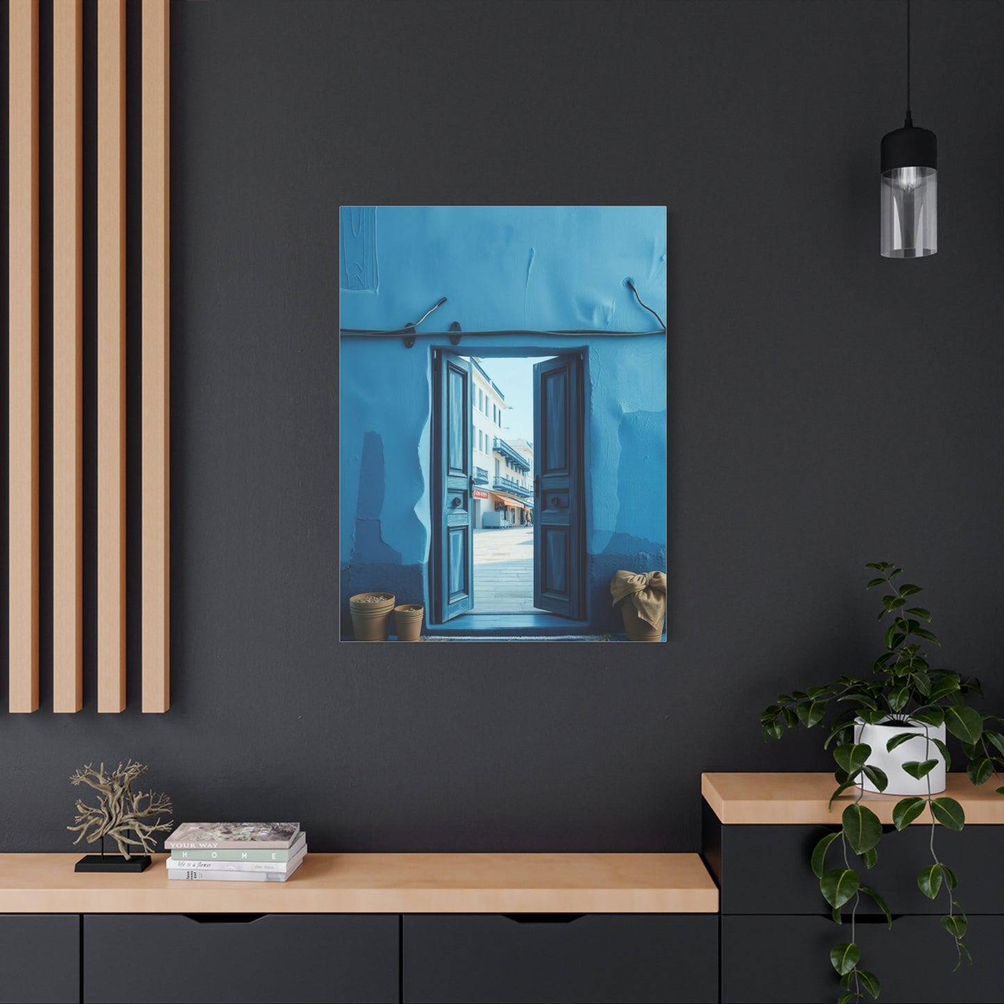 Blue and White Art Supreme Canvas Wall Art & Canvas Print