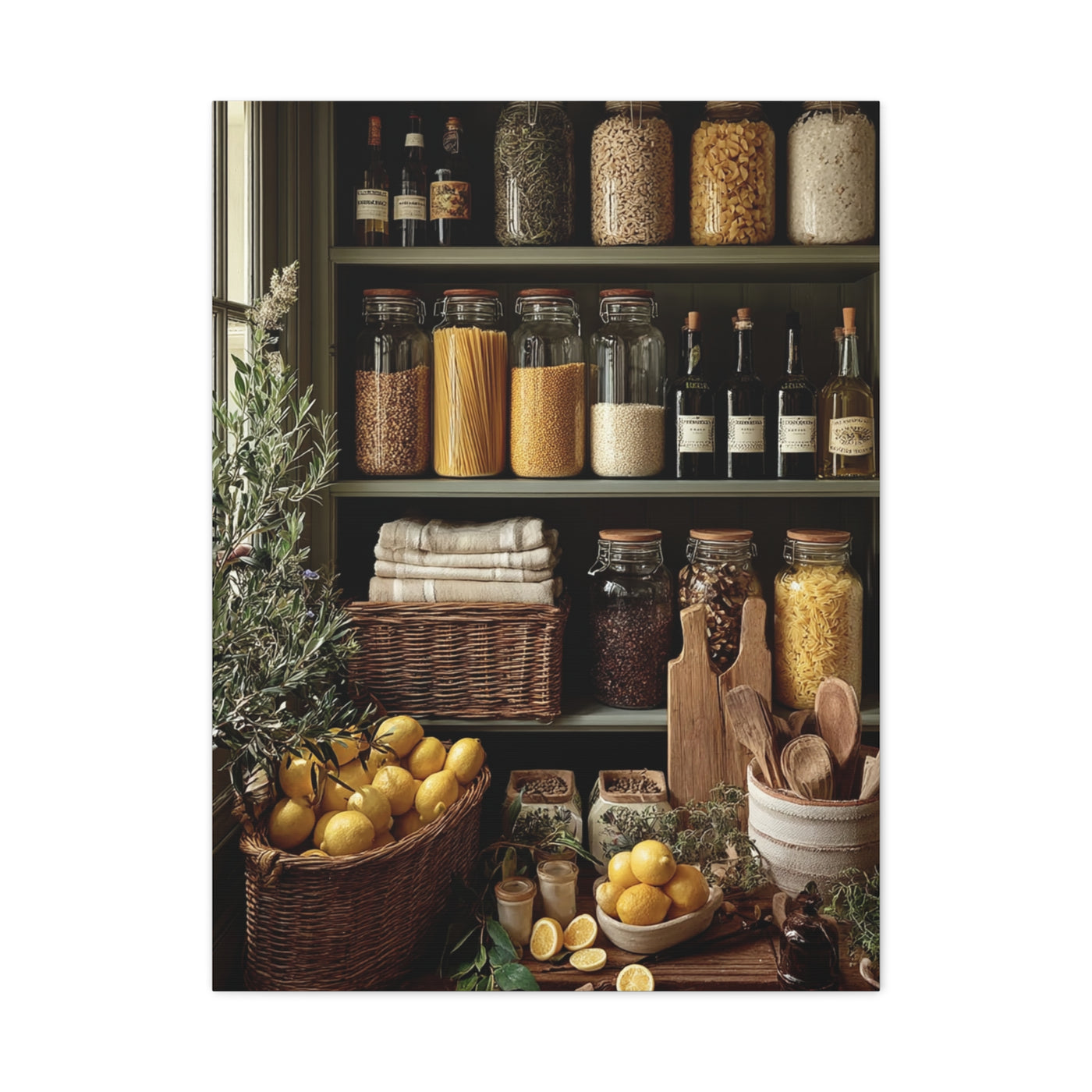 Pantry Shelf Kitchen Organization Wall Art & Canvas Print