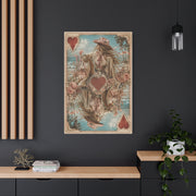 Coastal Cowgirl Playing Card Portrait Wall Art & Canvas Print