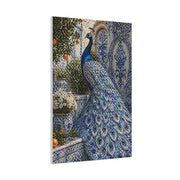 Mediterranean Ceramic Garden Peacock Wall Art & Canvas Print