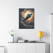 Sunset lone Aircraft Sky Wall Art & Canvas Prints .