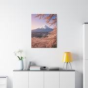 Mount Fuji Over Sakura Blossom Hillside Wall Art & Canvas Prints