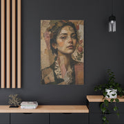 Mixed-Media Feminine Portrait Collage Wall Art & Canvas Print