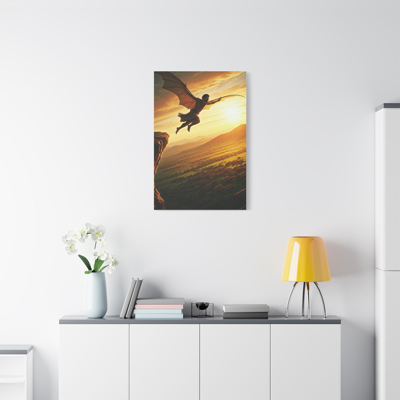 Skybound Winged Leap Wall Art & Canvas Prints