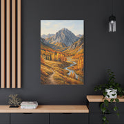 Autumn Aspen River Valley Wall Art & Canvas Print