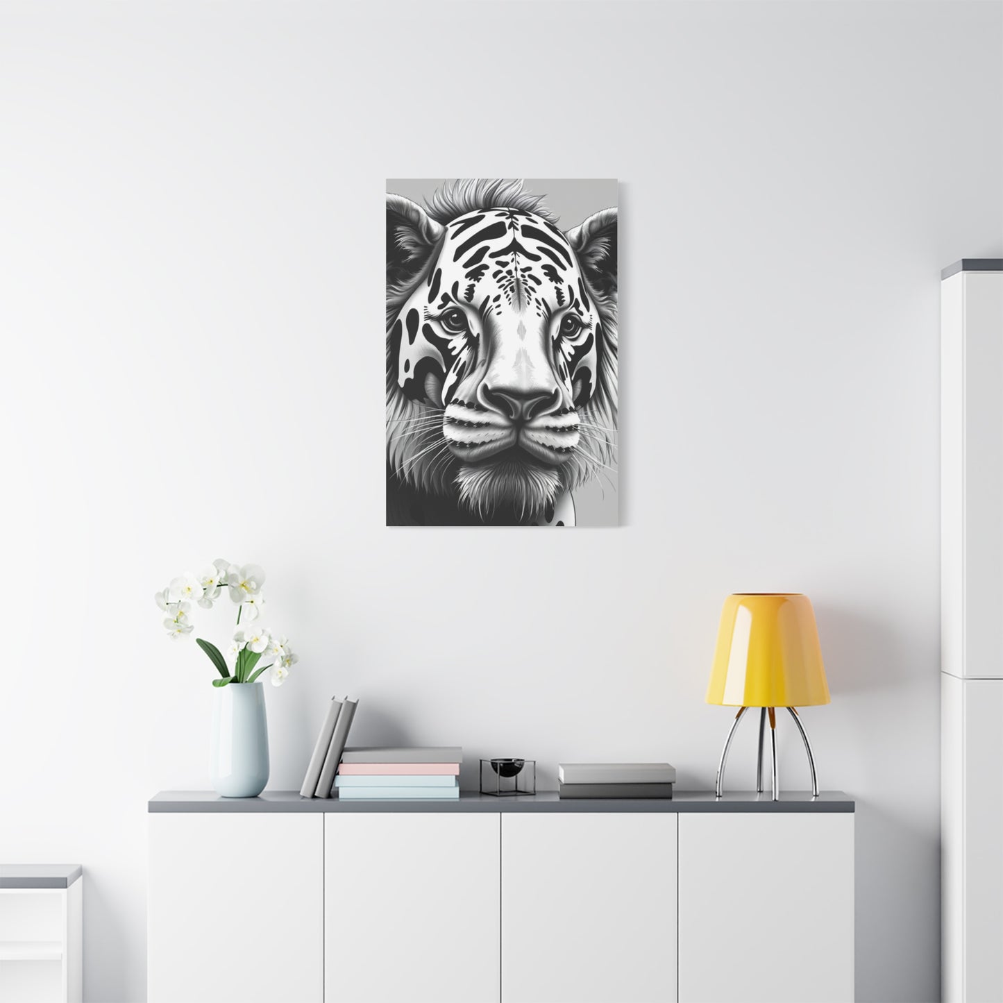 Black and White Illustrations Art Supreme Canvas Wall Art & Canvas Print