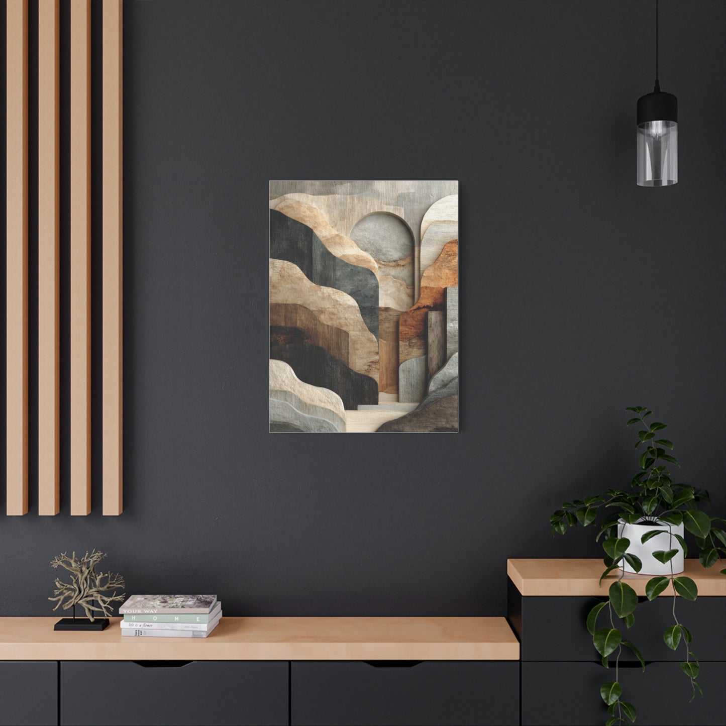 Organic Neutral Abstract Landscape Wall Art & Canvas Print