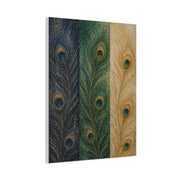 Peacock Feather Triptych Harmony Wall Art & Canvas Print