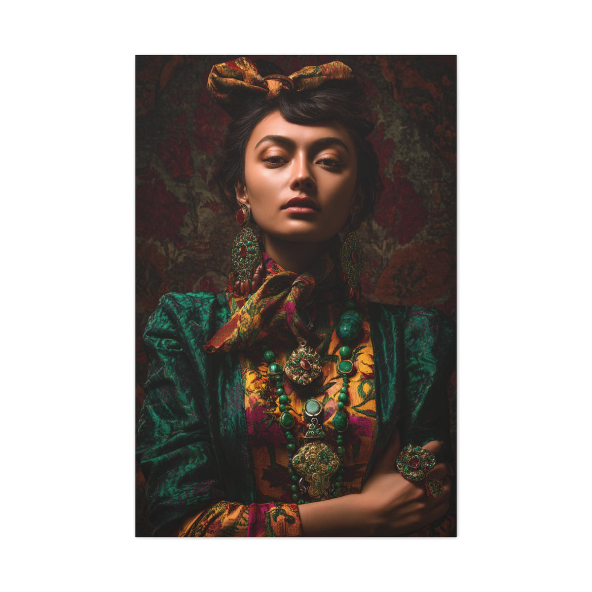 Cultural Jewel Tone Portrait Wall Art & Canvas Print