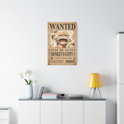 One Piece Monkey D. Luffy Gear 5 Wanted Poster Wall Art & Canvas Print