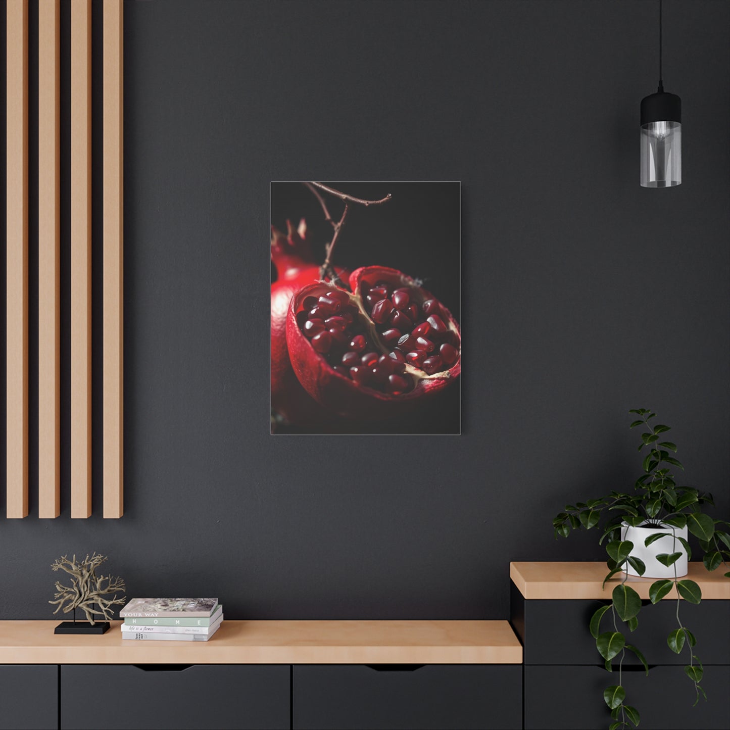 Supreme Pomegranate Noir Wall Art Beautiful Collection Wall Art & Canvas Print