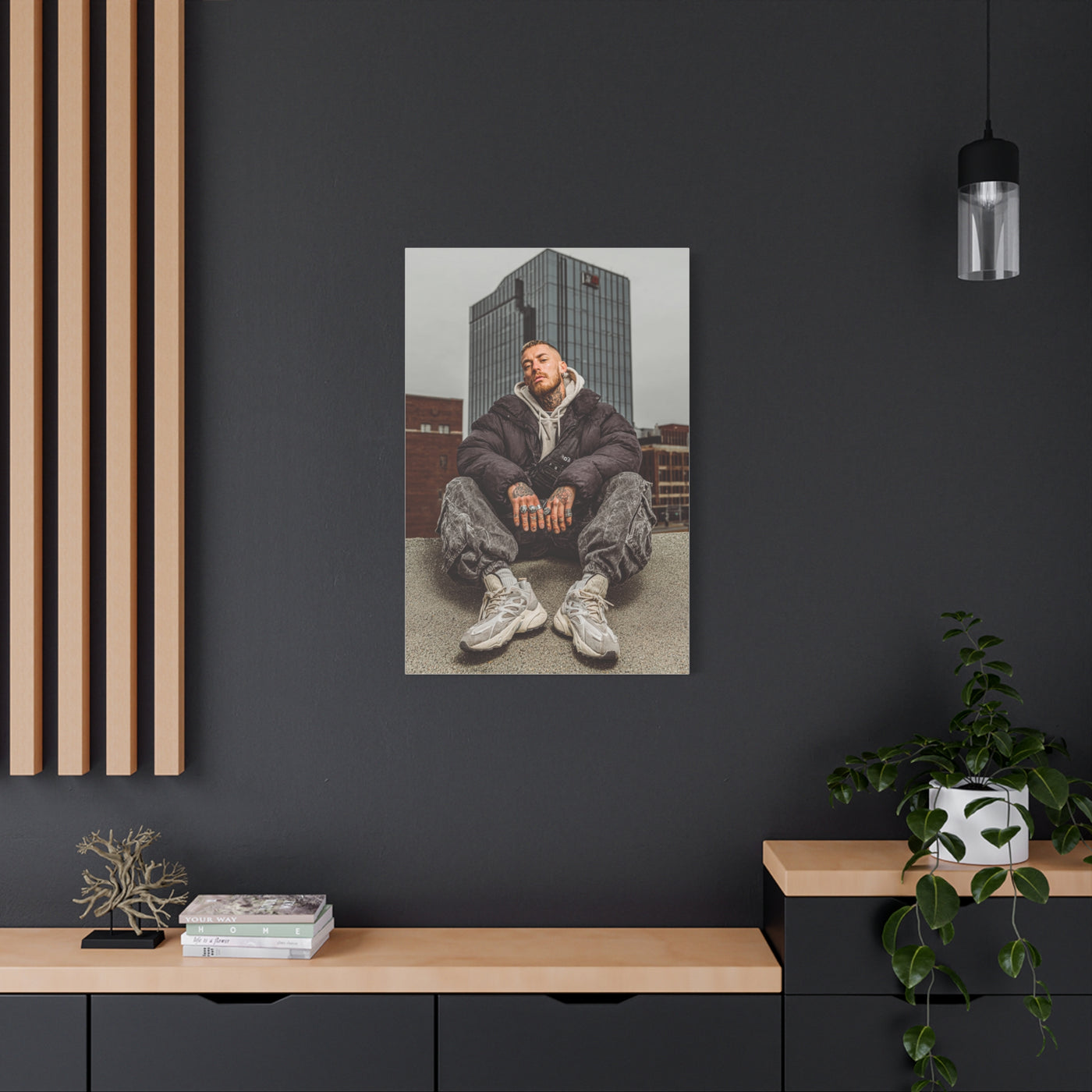 Urban Streetwear Rooftop Portrait Wall Art & Canvas Print