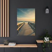 Wooden Boardwalk to the Ocean Horizon Wall Art & Canvas Prints