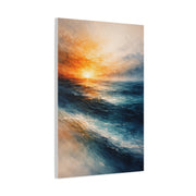 Ocean Sunrise Orange Horizon Wall Art & Canvas Print
