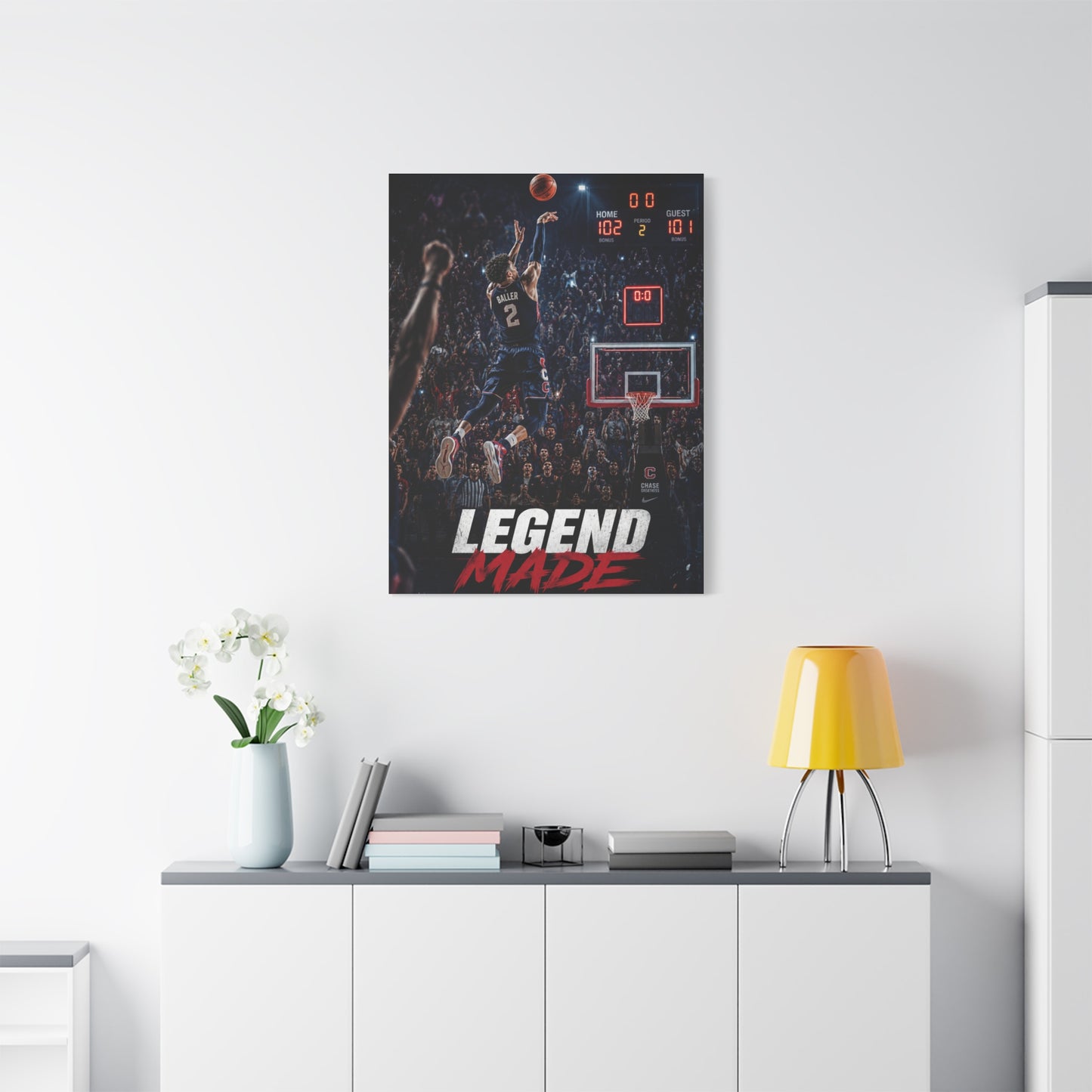 Legend Made Championship Basketball Sports Wall Art & Canvas Print