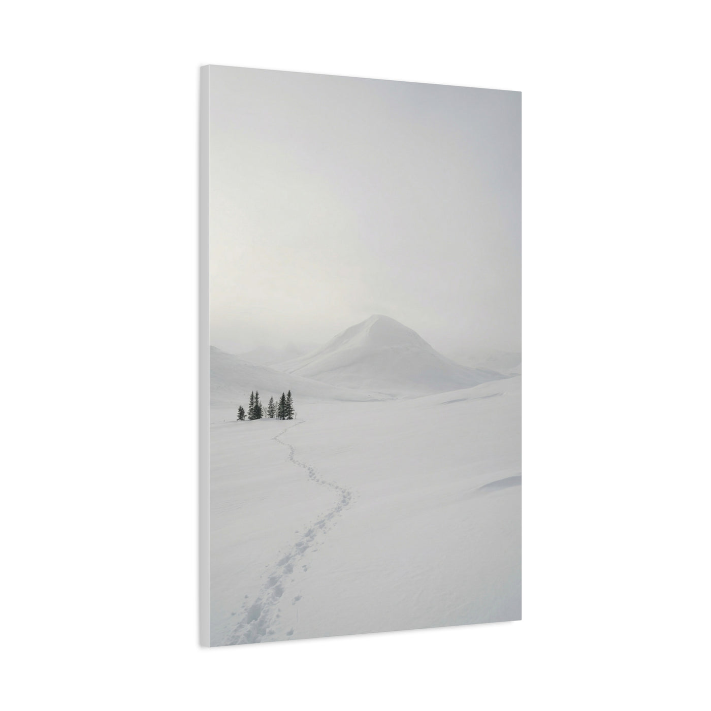 Scandinavian Winter Minimalist Mountain Wall Art & Canvas Print