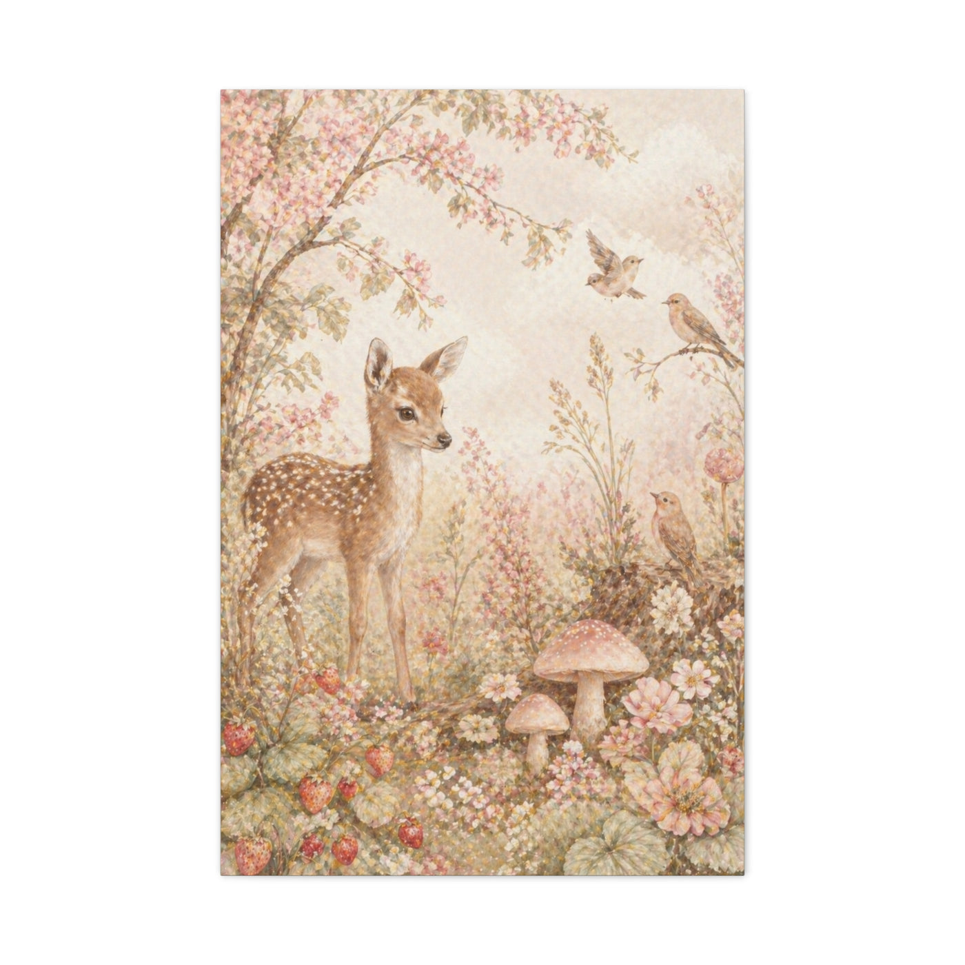 Soft Pink Woodland Storybook Wall Art & Canvas Print