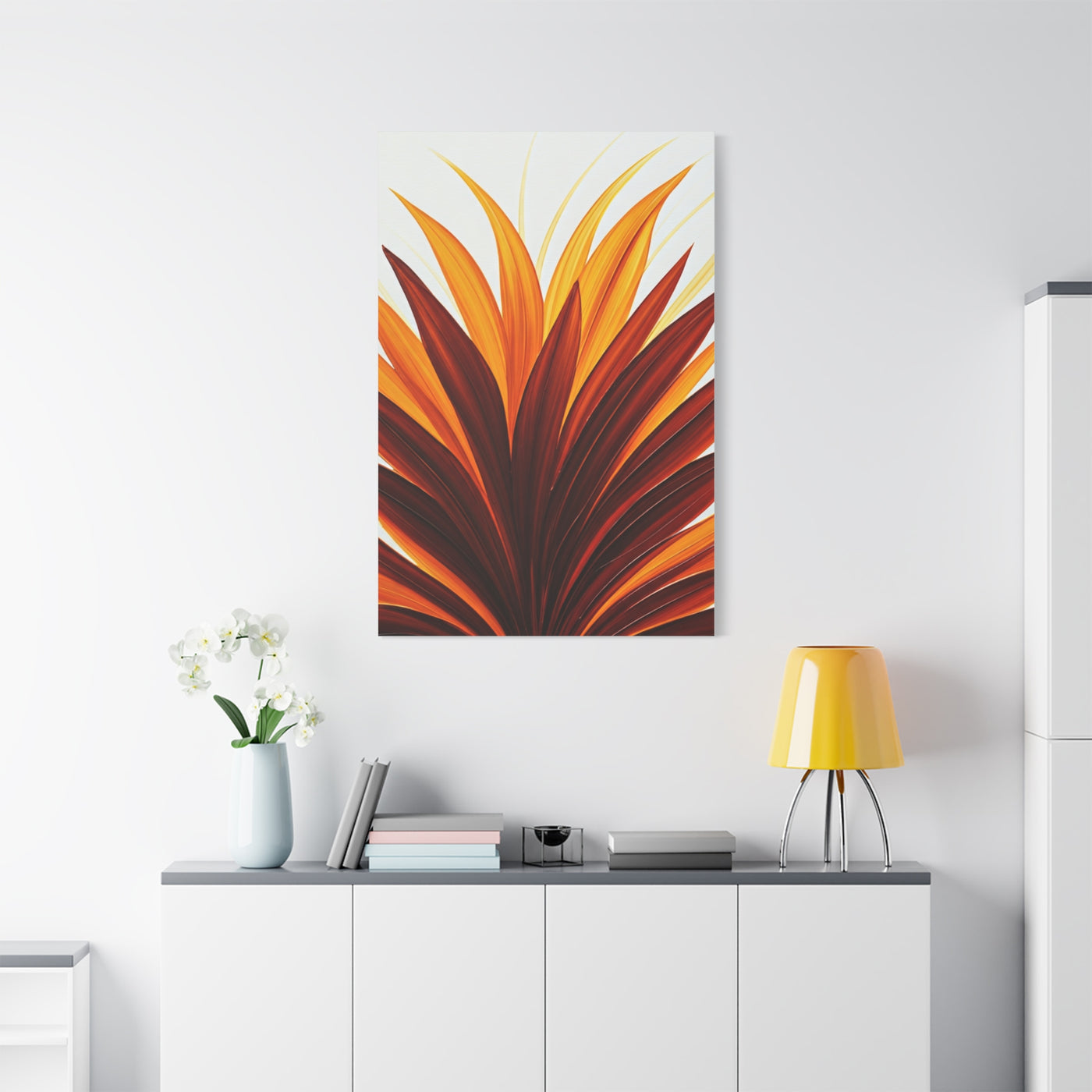 Radiant Flame Petals Abstract Wall Art & Canvas Prints