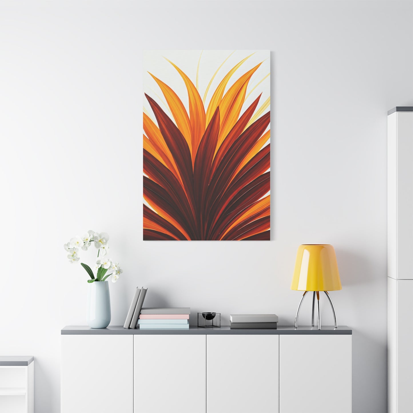Radiant Flame Petals Abstract Wall Art & Canvas Prints